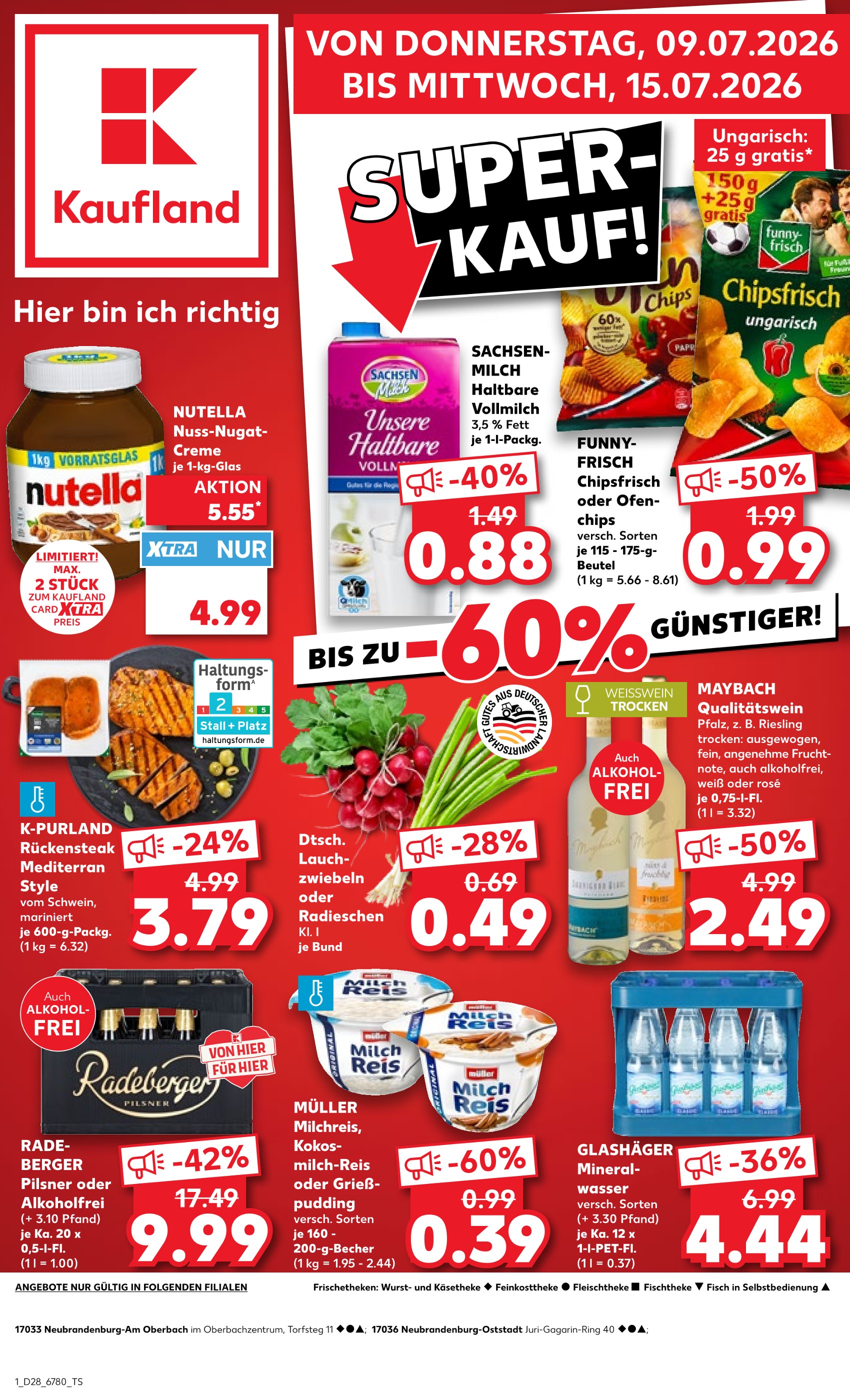Kaufland Prospekt für Sponholz: Hier bin ich richtig, 54 Seiten, 09.07.2026 - 15.07.2026